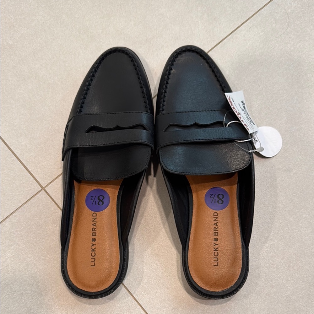Lucky Brand Women Black Loafers